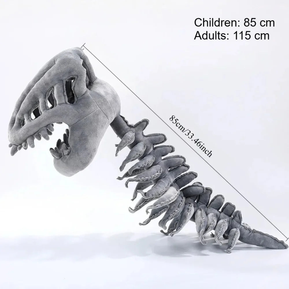 Cartoon Skeleton Dinosaur Plush Hat – Halloween Costume for Kids